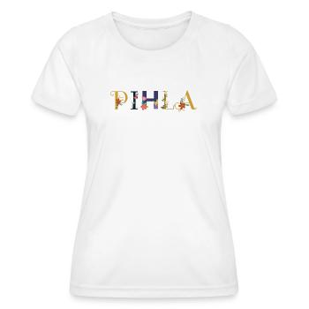 PIHLA name decorated with flowers - Women's Functional T-Shirt - white - Front - AI Model Female 172 dark (172cm)