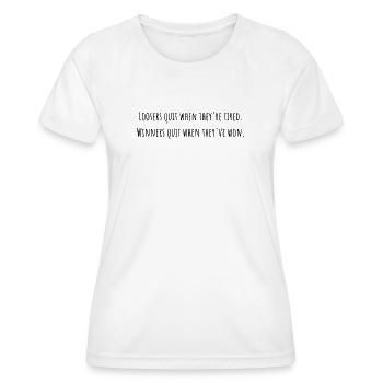 Loosers-winner - Frauen Funktions-T-Shirt - Weiß - Vorne - AI Model Female 172 dark (172cm)