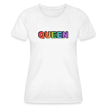 KÖNIGIN REGENBOGEN - Frauen Funktions-T-Shirt - Weiß - Vorne - AI Model Female 172 dark (172cm)
