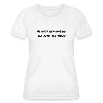 Parler anglais - T-shirt sport Femme - blanc - Devant - AI Model Female 172 dark (172cm)