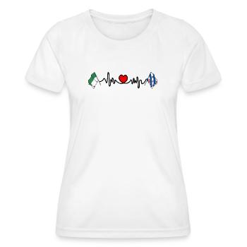 Vlieland & Friesland Heartbeat - Women's Functional T-Shirt - white - Front - AI Model Female 172 dark (172cm)