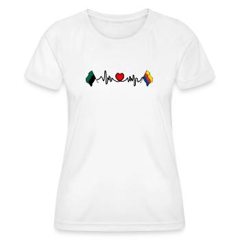 Texel & North Holland Herzschlag - Frauen Funktions-T-Shirt - Weiß - Vorne - AI Model Female 172 dark (172cm)