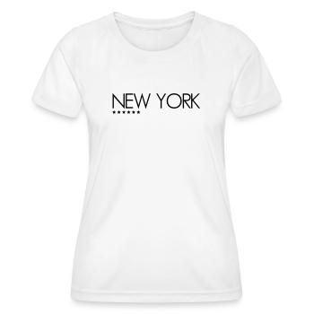 New York - Frauen Funktions-T-Shirt - Weiß - Vorne - AI Model Female 172 dark (172cm)