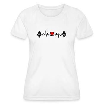 Cardio de fréquence cardiaque pour les Pirates - T-shirt sport Femme - blanc - Devant - AI Model Female 172 dark (172cm)