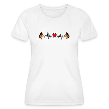 Cardio de fréquence cardiaque pour la Sarre - T-shirt sport Femme - blanc - Devant - AI Model Female 172 dark (172cm)