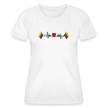 Herzfrequenz-Cardio für die Provinz Nordholland - Frauen Funktions-T-Shirt - Weiß - Vorne - AI Model Female 172 dark (172cm)