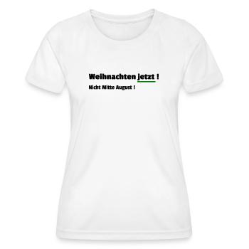 Weihnachten jetzt - Frauen Funktions-T-Shirt - Weiß - Vorne - AI Model Female 172 dark (172cm)
