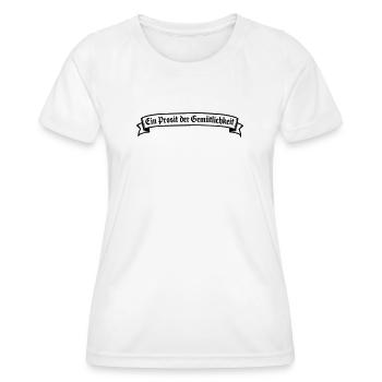Ein Prosit der Gemütlichkeit - T-shirt sport Femme - blanc - Devant - AI Model Female 172 dark (172cm)