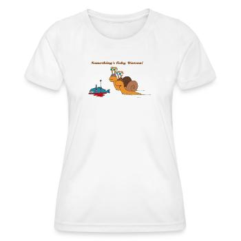 Escargot Sherlock Holmes - T-shirt sport Femme - blanc - Devant - AI Model Female 172 dark (172cm)
