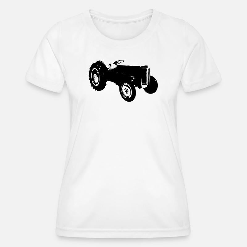 old tractor old tractor - Women's Functional T-Shirt - white