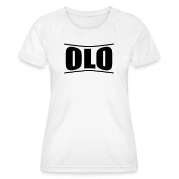 Idée cadeau en tricot t-shirt Olo - T-shirt sport Femme - blanc - Devant - AI Model Female 172 dark (172cm)