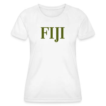 Fidji - Fidji - Îles - Pacifique - Mers du Sud - T-shirt sport Femme - blanc - Devant - AI Model Female 172 dark (172cm)