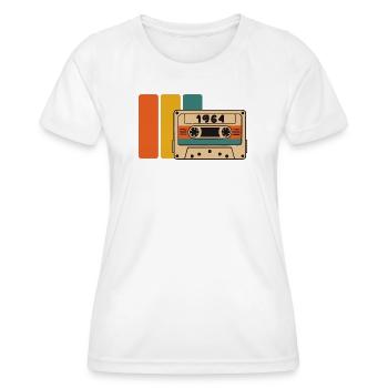 1964 anniversaire 1964 né en 1964 anniversaire - T-shirt sport Femme - blanc - Devant - AI Model Female 172 dark (172cm)