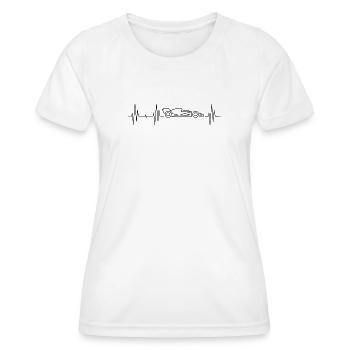 Formule Racing Heartbeat Lines Voitures de course Pulse - T-shirt sport Femme - blanc - Devant - AI Model Female 172 dark (172cm)