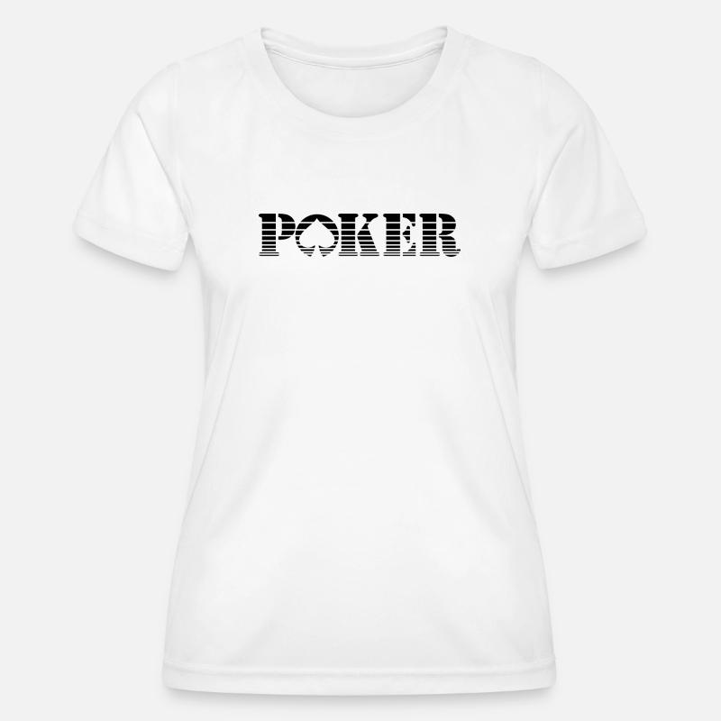 SUNSET POKER - sleek poker design in gradient - Women's Functional T-Shirt - white