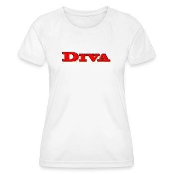 DIVA - Frauen Funktions-T-Shirt - Weiß - Vorne - AI Model Female 172 dark (172cm)