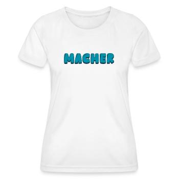 Macher - Frauen Funktions-T-Shirt - Weiß - Vorne - AI Model Female 172 dark (172cm)