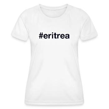 ERITREA Hashtag - Frauen Funktions-T-Shirt - Weiß - Vorne - AI Model Female 172 dark (172cm)