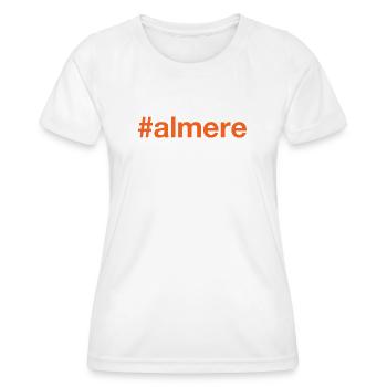 Almere Nederland, Pays-Bas - T-shirt sport Femme - blanc - Devant - AI Model Female 172 dark (172cm)
