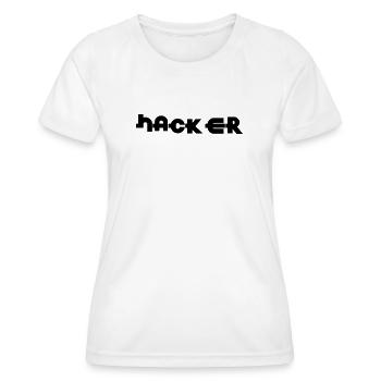 Hacker - Frauen Funktions-T-Shirt - Weiß - Vorne - AI Model Female 172 dark (172cm)
