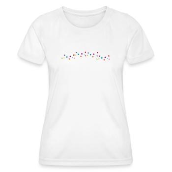 Star Confetti Colorful Party Carnival Birthday - Women's Functional T-Shirt - white - Front - AI Model Female 172 dark (172cm)