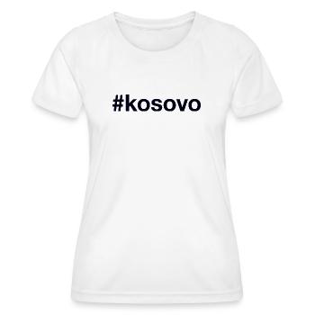 KOSOVO Hashtag - T-shirt sport Femme - blanc - Devant - AI Model Female 172 dark (172cm)