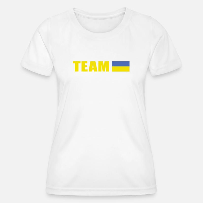 Support Team Ukraine - Women's Functional T-Shirt - white