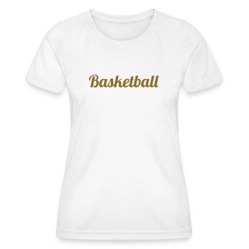 Basketball / Basketball / Basktet-Ball / Sports - Women's Functional T-Shirt - white - Front - AI Model Female 172 dark (172cm)