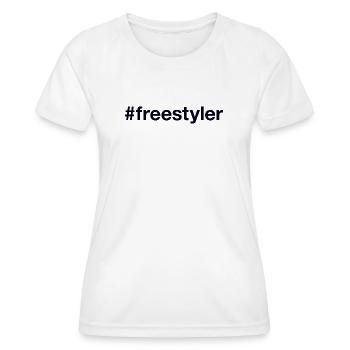 FREESTYLER Hashtag - Frauen Funktions-T-Shirt - Weiß - Vorne - AI Model Female 172 dark (172cm)