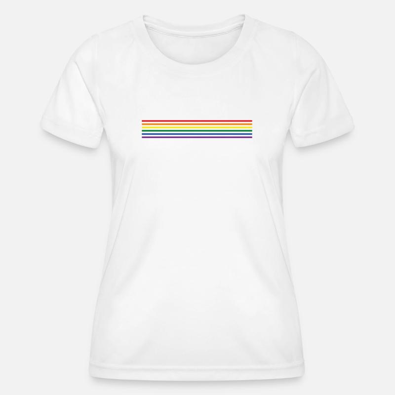 Rainbow-Flag (minimalistic) - Women's Functional T-Shirt - white