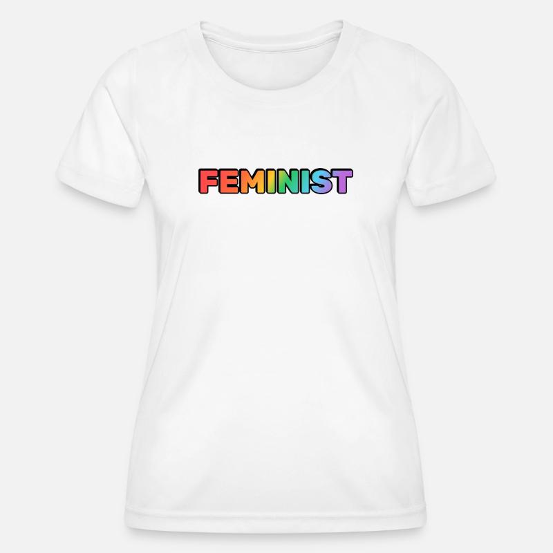 FEMINIST rainbow - Women's Functional T-Shirt - white
