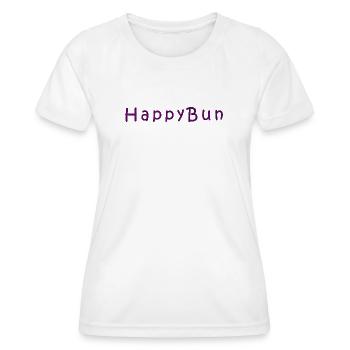 Wandernder Hund mit Blumen im Hintergrund - Frauen Funktions-T-Shirt - Weiß - Vorne - AI Model Female 172 dark (172cm)