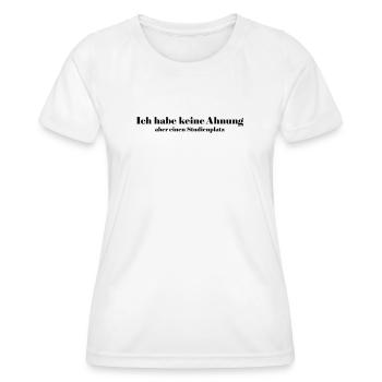 Lieu d’étude - T-shirt sport Femme - blanc - Devant - AI Model Female 172 dark (172cm)