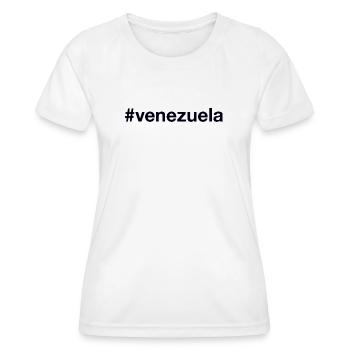 VENEZUELA Hashtag - Women's Functional T-Shirt - white - Front - AI Model Female 172 dark (172cm)