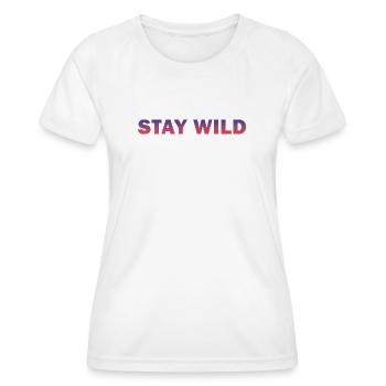 Paysage naturel sauvage aux couleurs néon - T-shirt sport Femme - blanc - Devant - AI Model Female 172 dark (172cm)