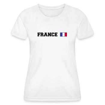Frankreich Fan - Frauen Funktions-T-Shirt - Weiß - Vorne - AI Model Female 172 dark (172cm)