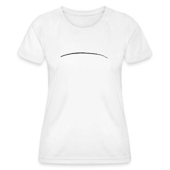 gebogener Strich Pinselstrich Unterstrich Linie - Frauen Funktions-T-Shirt - Weiß - Vorne - AI Model Female 172 dark (172cm)