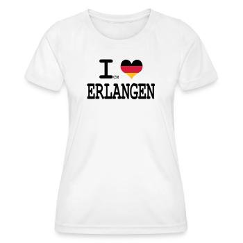 J'aime le gain - T-shirt sport Femme - blanc - Devant - AI Model Female 172 dark (172cm)