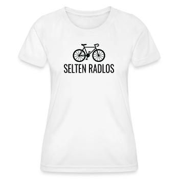 Fahrrad Radport Selten Radlos Sprüche - Frauen Funktions-T-Shirt - Weiß - Vorne - AI Model Female 172 dark (172cm)
