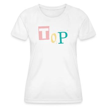Retour au début - T-shirt sport Femme - blanc - Devant - AI Model Female 172 dark (172cm)