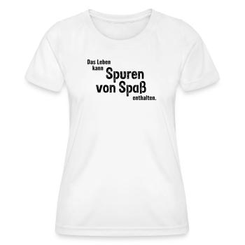 Traces de plaisir - T-shirt sport Femme - blanc - Devant - AI Model Female 172 dark (172cm)