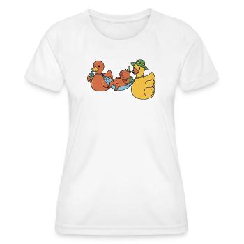 Enten tragen Capy - Frauen Funktions-T-Shirt - Weiß - Vorne - AI Model Female 172 dark (172cm)