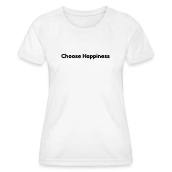 Choisissez le bonheur - T-shirt sport Femme - blanc - Devant - AI Model Female 172 dark (172cm)