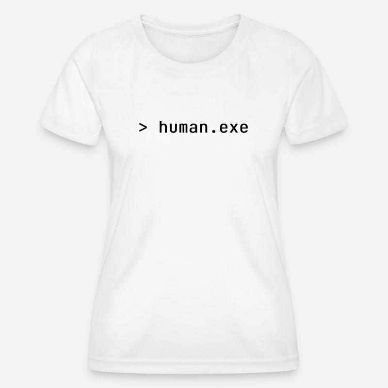 human.exe - Women's Functional T-Shirt - white