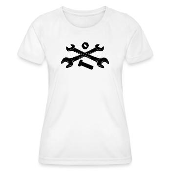 Outils clés écrou et boulon - T-shirt sport Femme - blanc - Devant - AI Model Female 172 dark (172cm)