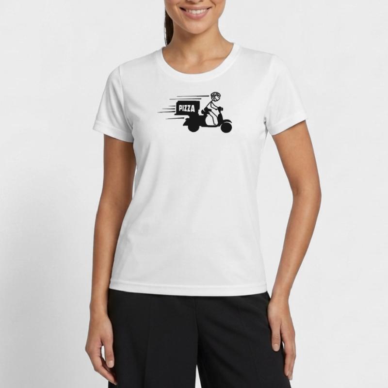 Rollerpaket oder Pizzatext PIZZA Frauen Funktions-T-Shirt