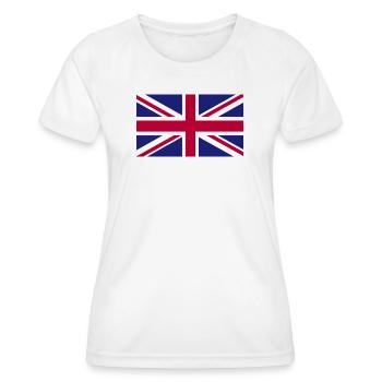 Great Britain National Flag - Women's Functional T-Shirt - white - Front - AI Model Female 172 dark (172cm)