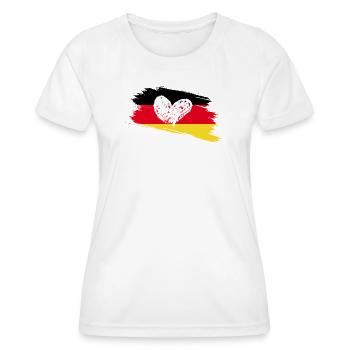 I love Germany and Germany loves you - Women's Functional T-Shirt - white - Front - AI Model Female 172 dark (172cm)