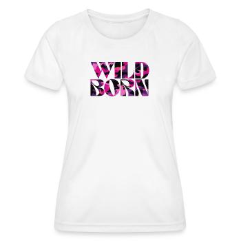 Camouflage Pink World Message Design - Frauen Funktions-T-Shirt - Weiß - Vorne - AI Model Female 172 dark (172cm)