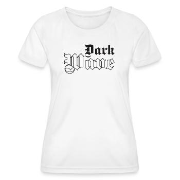 Dark Wave music Gothic Typography - Women's Functional T-Shirt - white - Front - AI Model Female 172 dark (172cm)